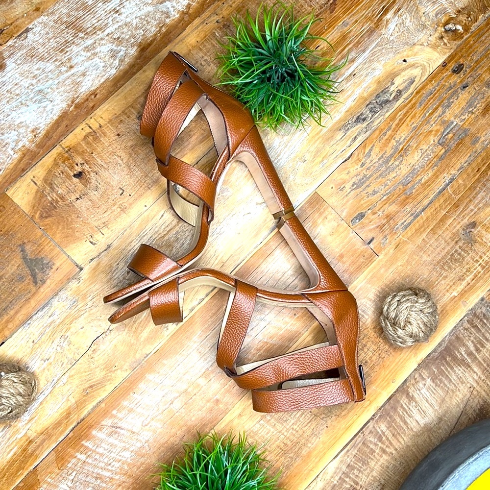 Napolioni leather brown heels